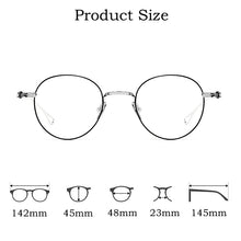 Load image into Gallery viewer, YIMARUILI    Pure Titanium Eyewear Retro Round Optical Prescription Eyeglasses Frame For Men and Women 924