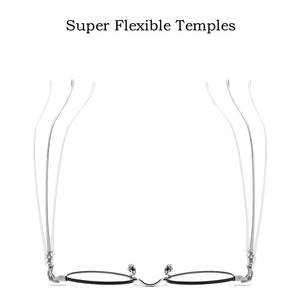 YIMARUILI    Pure Titanium Eyewear Retro Round Optical Prescription Eyeglasses Frame For Men and Women 924