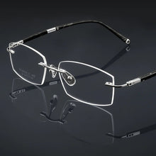 Load image into Gallery viewer, YIMARUILI   Ultra-light Business Retro Eyeglasses Luxury Pure Titanium Optical Prescription Rimless Glasses Frame Men Z8WK