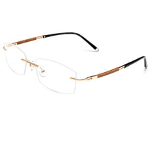 Load image into Gallery viewer, YIMARUILI   Ultra-light Business Retro Eyeglasses Luxury Pure Titanium Optical Prescription Rimless Glasses Frame Men Z8WK