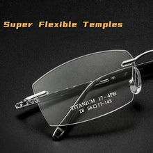 Load image into Gallery viewer, YIMARUILI   Ultra-light Business Retro Eyeglasses Luxury Pure Titanium Optical Prescription Rimless Glasses Frame Men Z8WK