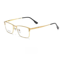 Load image into Gallery viewer, YIMARUILI   Ultra-light Fashion Business Eyewear Retro Square Pure Titanium Optical Prescription Eyeglasses Frame Men 15327P