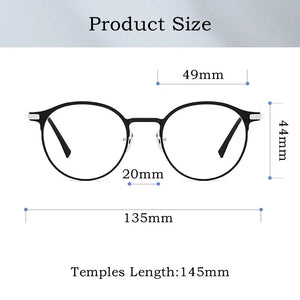 YIMARUILI   Ultra-light Fashion Glasses Retro Round Pure Titanium Optical Prescription Eyeglasses Frame Men And Women L5086M