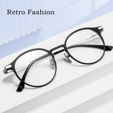 Load image into Gallery viewer, YIMARUILI   Ultra-light Fashion Glasses Retro Round Pure Titanium Optical Prescription Eyeglasses Frame Men And Women L5086M