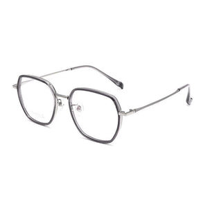 YIMARUILI   Ultra-light Fashion Polygonal Eyewear Men Retro Pure Titanium Decorative Optical Prescription Glasses Frame Women