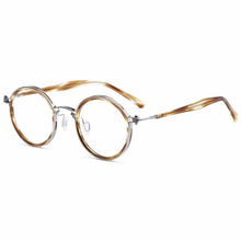 Load image into Gallery viewer, YIMARUILI Retro Plate Pure Titanium Round Eyeglasse Frame Ultra-light and Comfortable Optical Prescription Glasses Frame H33088