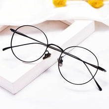 Load image into Gallery viewer, YIMARUILI Super Light Pure Titanium Eyeglasses Frame Men And Women Round Retro Optical Prescription Glasses Frame 3216