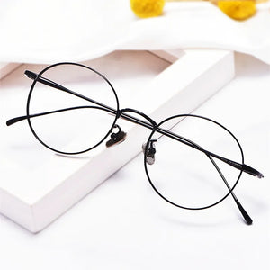 YIMARUILI Super Light Pure Titanium Eyeglasses Frame Men And Women Round Retro Optical Prescription Glasses Frame 3216