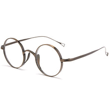 Load image into Gallery viewer, YIMARUILI Ultra-Light Pure Titanium Wide-Rim Retro Round Eyewear Frame Myopia Prescription Eyeglasses Frame Men And Women 10518