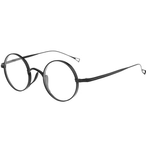 YIMARUILI Ultra-Light Pure Titanium Wide-Rim Retro Round Eyewear Frame Myopia Prescription Eyeglasses Frame Men And Women 10518