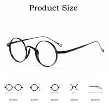 Load image into Gallery viewer, YIMARUILI Ultra-Light Pure Titanium Wide-Rim Retro Round Eyewear Frame Myopia Prescription Eyeglasses Frame Men And Women 10518