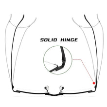 Load image into Gallery viewer, YIMARUILI Ultra-light Business Luxury Half-frame Eyewear Retro Square Pure Titanium Optical Prescription Glasses Frame Men 2089P