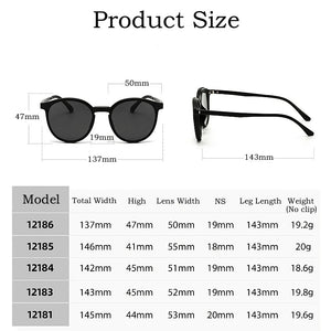 YIMARUILI Ultra-light Fashion 1+5 Magnetic Clip TR90 Round Retro Square Optical Prescription Eyeglasses Frame For Men and Women