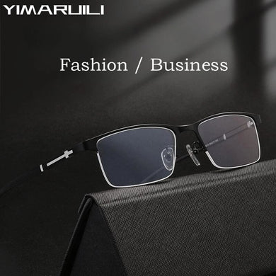 Ultra-light Business Alloy Half Frame / Full Frame Eyewear Retro Square Optical Prescription Glasses Frame Men
