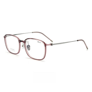 YIMARUILI Ultra-light TR90 Eyewear Men Pure Titanium Decoration Retro Round Optical Prescription Eyeglasses Frame Women