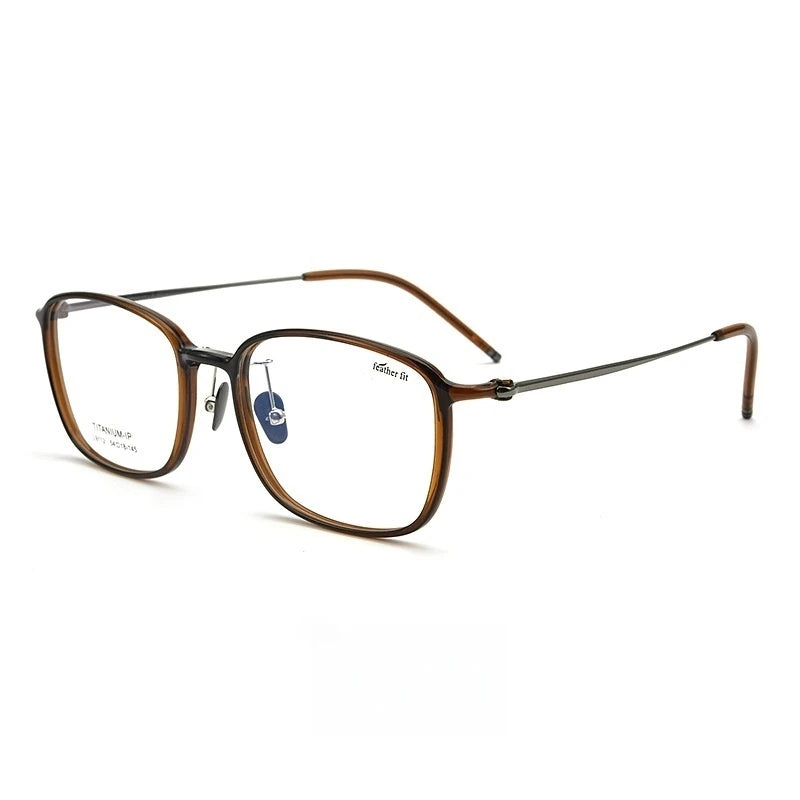 YIMARUILI Ultra-light TR90 Eyewear Men Pure Titanium Decoration Retro Round Optical Prescription Eyeglasses Frame Women