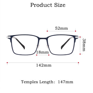 YIMARUILI Ultralight Business Aluminum-Magnesium Pure Titanium Glasses Frame Optical Prescription Eyeglasses Frame Men 5051
