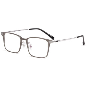 YIMARUILI Ultralight Business Aluminum-Magnesium Pure Titanium Glasses Frame Optical Prescription Eyeglasses Frame Men 5051