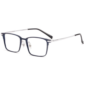 YIMARUILI Ultralight Business Aluminum-Magnesium Pure Titanium Glasses Frame Optical Prescription Eyeglasses Frame Men 5051