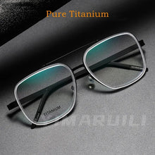 Load image into Gallery viewer, YIMARULI Super Comfortable Men&#39;s and Women&#39;s Retro Pure Titanium Plate Big Face Glasses Frame Optical Prescription Glasses Y9744