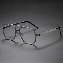 Load image into Gallery viewer, YIMARULI Super Comfortable Men&#39;s and Women&#39;s Retro Pure Titanium Plate Big Face Glasses Frame Optical Prescription Glasses Y9744
