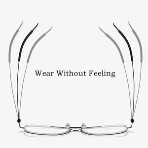 YIMARULI Super Comfortable Men's and Women's Retro Pure Titanium Plate Big Face Glasses Frame Optical Prescription Glasses Y9744
