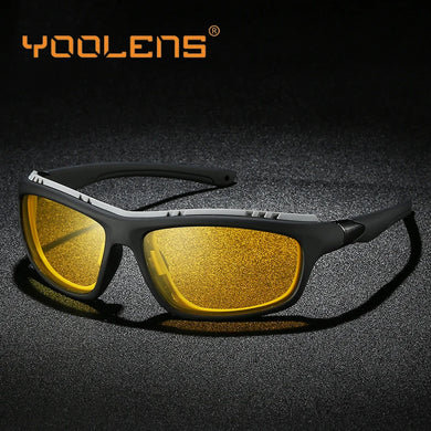 YOOLENS Driving Cycling Polarized Sunglasses Men Women Frame Sport Outdoor Glasses Driver Retro Goggles Eyewear For Fishing