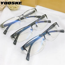 Load image into Gallery viewer, YOOSKE Half Frame Finished Myopia Glasses Men Business Prescription Eyewear Women Shortsighted Diopter -0.5 -1 1.5 -2 2.5 To-6