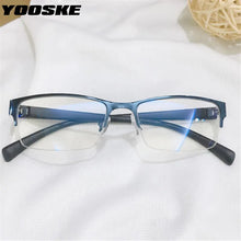 Load image into Gallery viewer, YOOSKE Half Frame Finished Myopia Glasses Men Business Prescription Eyewear Women Shortsighted Diopter -0.5 -1 1.5 -2 2.5 To-6