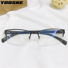 Load image into Gallery viewer, YOOSKE Half Frame Finished Myopia Glasses Men Business Prescription Eyewear Women Shortsighted Diopter -0.5 -1 1.5 -2 2.5 To-6