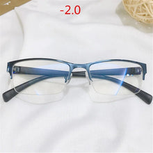 Load image into Gallery viewer, YOOSKE Half Frame Finished Myopia Glasses Men Business Prescription Eyewear Women Shortsighted Diopter -0.5 -1 1.5 -2 2.5 To-6