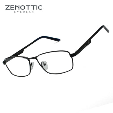 ZENOTTIC   Optical Frame Metal Glasses Frames Non-Prescription Unisex Large Rectangle Eyeglasses