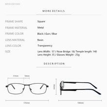 Load image into Gallery viewer, ZENOTTIC   Optical Frame Metal Glasses Frames Non-Prescription Unisex Large Rectangle Eyeglasses