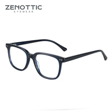 Carica l&#39;immagine nel visualizzatore di Gallery, ZENOTTIC   Square Optical Glasses Frame Unisex Classical Eyewear Non-Prescription Clear Lens Acetate Eyeglasses R0041