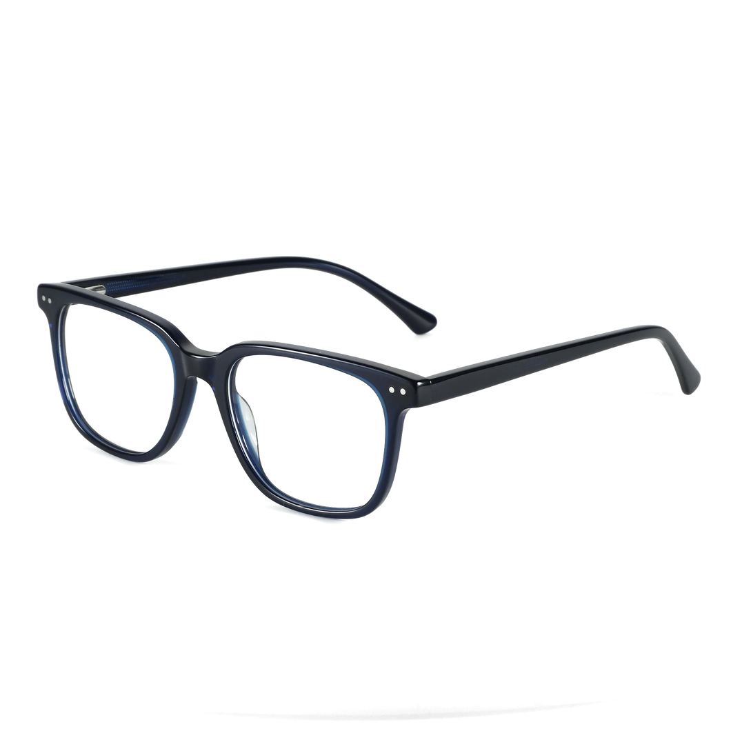 ZENOTTIC   Square Optical Glasses Frame Unisex Classical Eyewear Non-Prescription Clear Lens Acetate Eyeglasses R0041