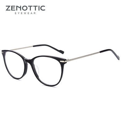 ZENOTTIC  Metal Vintage Acetate Square Optical Glasses Frame Men Eyeglasses Women Spectacle BT3301