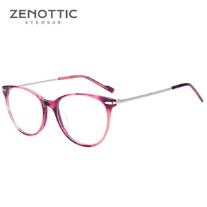 ZENOTTIC  Metal Vintage Acetate Square Optical Glasses Frame Men Eyeglasses Women Spectacle BT3301