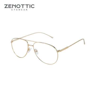 ZENOTTIC Aviator Pure Titanium Pilot Prescription Eyewear Frames