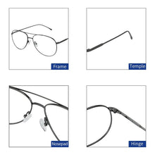 Load image into Gallery viewer, ZENOTTIC Aviator Pure Titanium Pilot Prescription Eyewear Frames