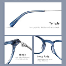 Load image into Gallery viewer, ZENOTTIC Design Retro Acetate Round Optical Glasses Frames with  Metal Eyewear Legs for Unisex Spectacles