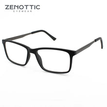 Load image into Gallery viewer, ZENOTTIC  Male Plastic Square Metal Streamlined Optical Glasses Frame for Prescription Myopia Spectacle