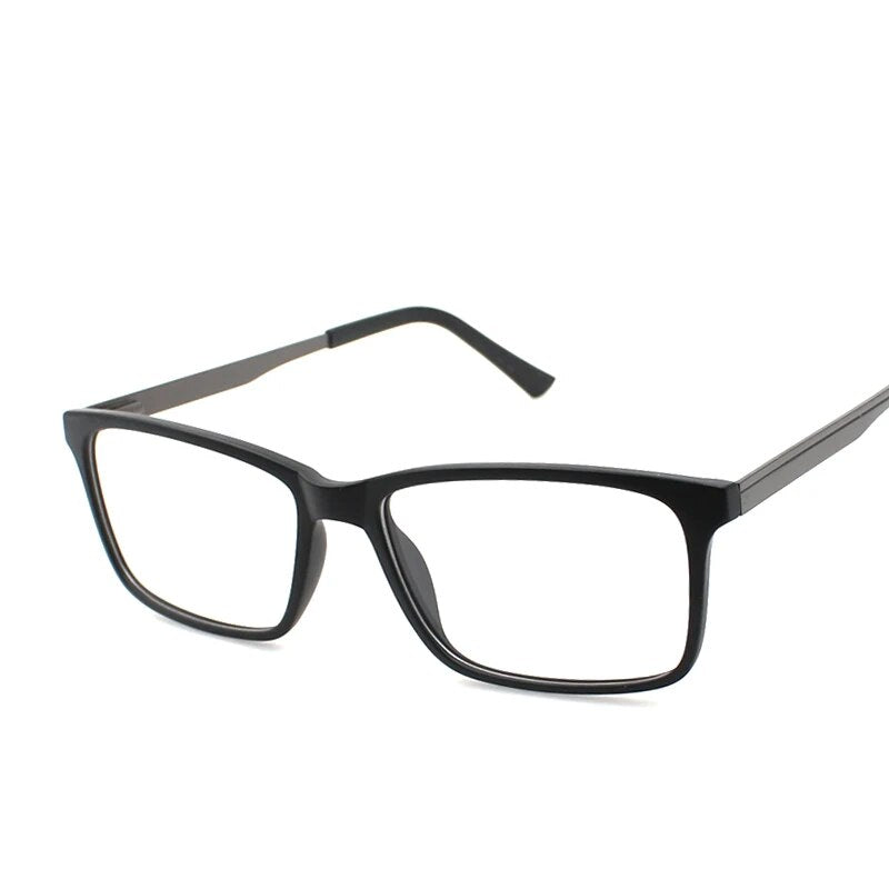 ZENOTTIC  Male Plastic Square Metal Streamlined Optical Glasses Frame for Prescription Myopia Spectacle