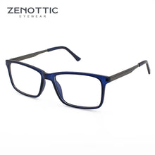 Load image into Gallery viewer, ZENOTTIC  Male Plastic Square Metal Streamlined Optical Glasses Frame for Prescription Myopia Spectacle