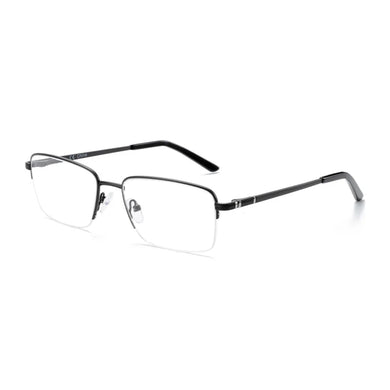 ZENOTTIC  Ultralight metal Square Half Rimless Eyeglasses for Myopia Spectacles Optical Prescription Eyewear Frame