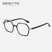 Load image into Gallery viewer, ZENOTTIC Hexagon Optical Glasses Frame  Acetate Retro Eyewear Non-Prescription Clear Lens Eyeglasses A23301