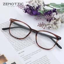 Load image into Gallery viewer, ZENOTTIC High Quality Acetate Optical Glasses Frames for Men Women Vintage Square Non-Prescription Eyeglasses Oculos De Grau