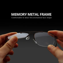 Load image into Gallery viewer, ZENOTTIC Men Classic Pilot Half-rim Glasses Frame Women Memory Metal Flexible Optical Spectacles Myopia Prescription Eyeglasses