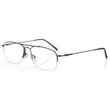 Load image into Gallery viewer, ZENOTTIC Men Classic Pilot Half-rim Glasses Frame Women Memory Metal Flexible Optical Spectacles Myopia Prescription Eyeglasses