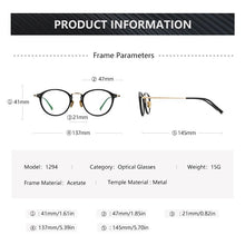 Load image into Gallery viewer, ZENOTTIC Vintage Acetate Glasses Frame Men Retro Square Optical Myopia Spectacles  Rectangle Prescription Eyeglasses