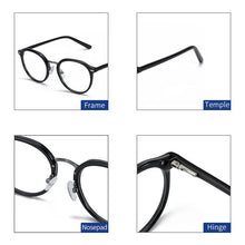 Load image into Gallery viewer, ZENOTTIC Vintage Acetate Round Glasses Frame Retro Full Rim Pattern Eyeglasses Frames Brand Designer Myopia Optical Spectacle